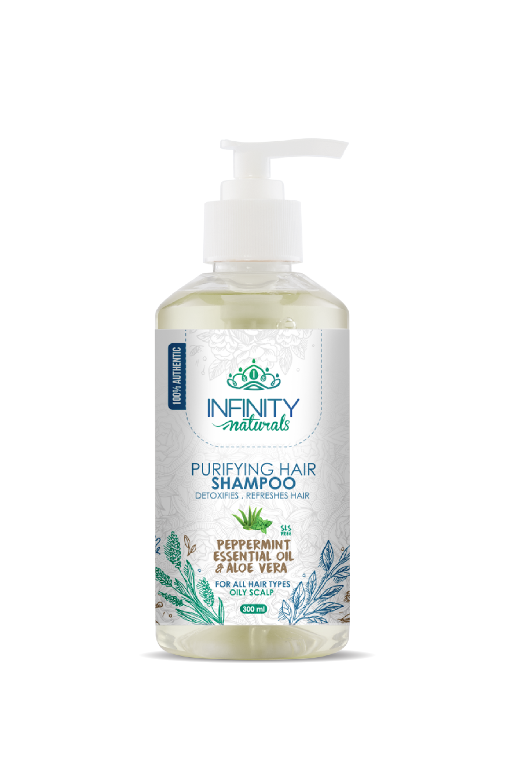 Infinity Naturals Purifying Shampoo Peppermint and  Aloe Vera