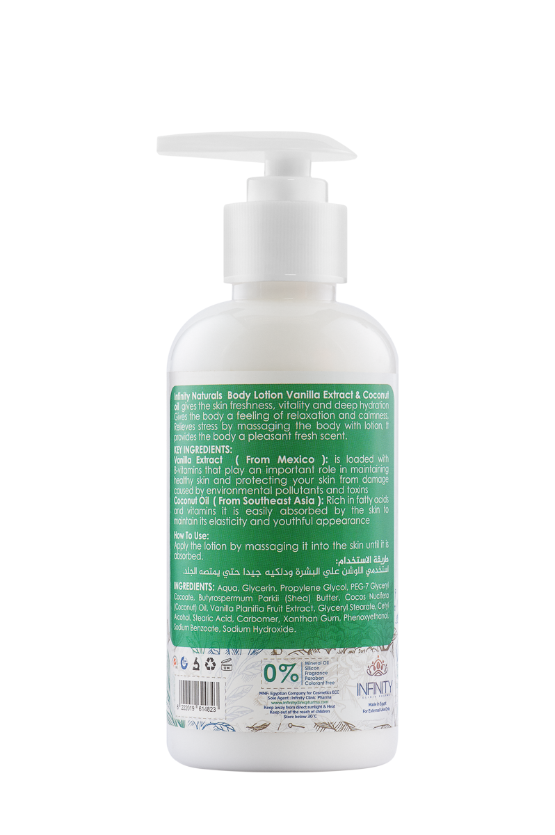 Infinity Naturals Body Lotion Vanilla Extract & Coconut oil
