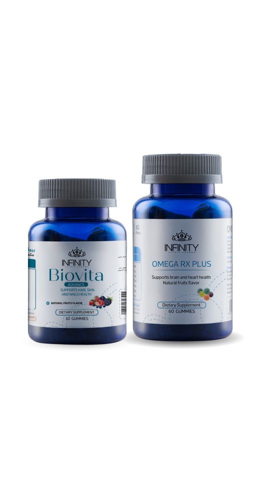 Omega RX Plus Gummies 60 PC + Biovita Advance Gummies 30 PC (Shrinked)