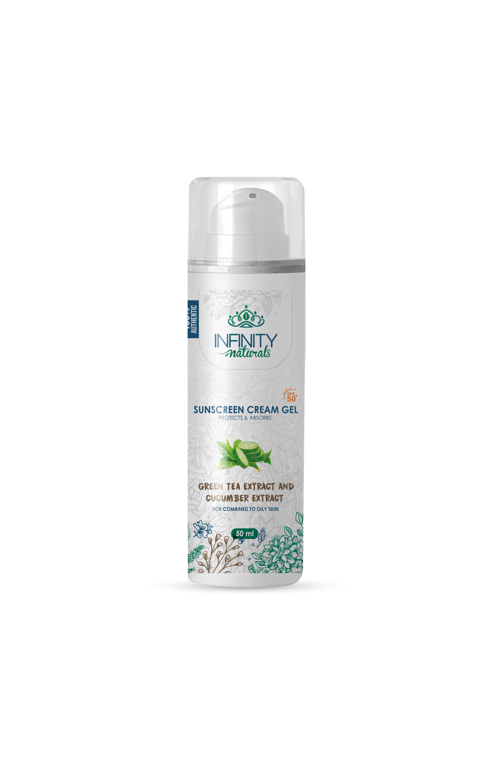 Infinity Naturals Sunscreen Gel - SPF50+  Oily Skin