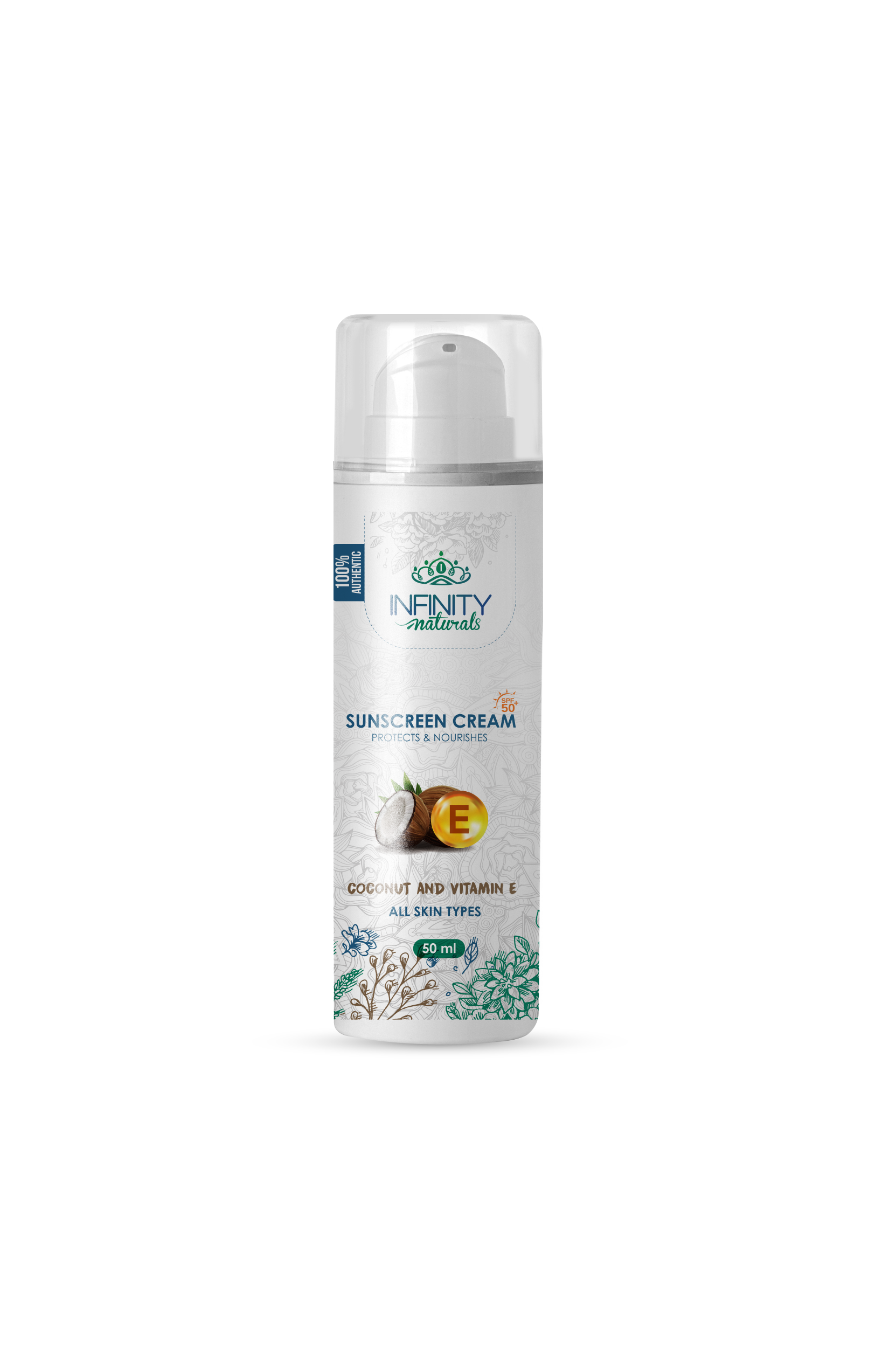 Infinity Naturals Sunscreen cream SPF 50+ all skin Types