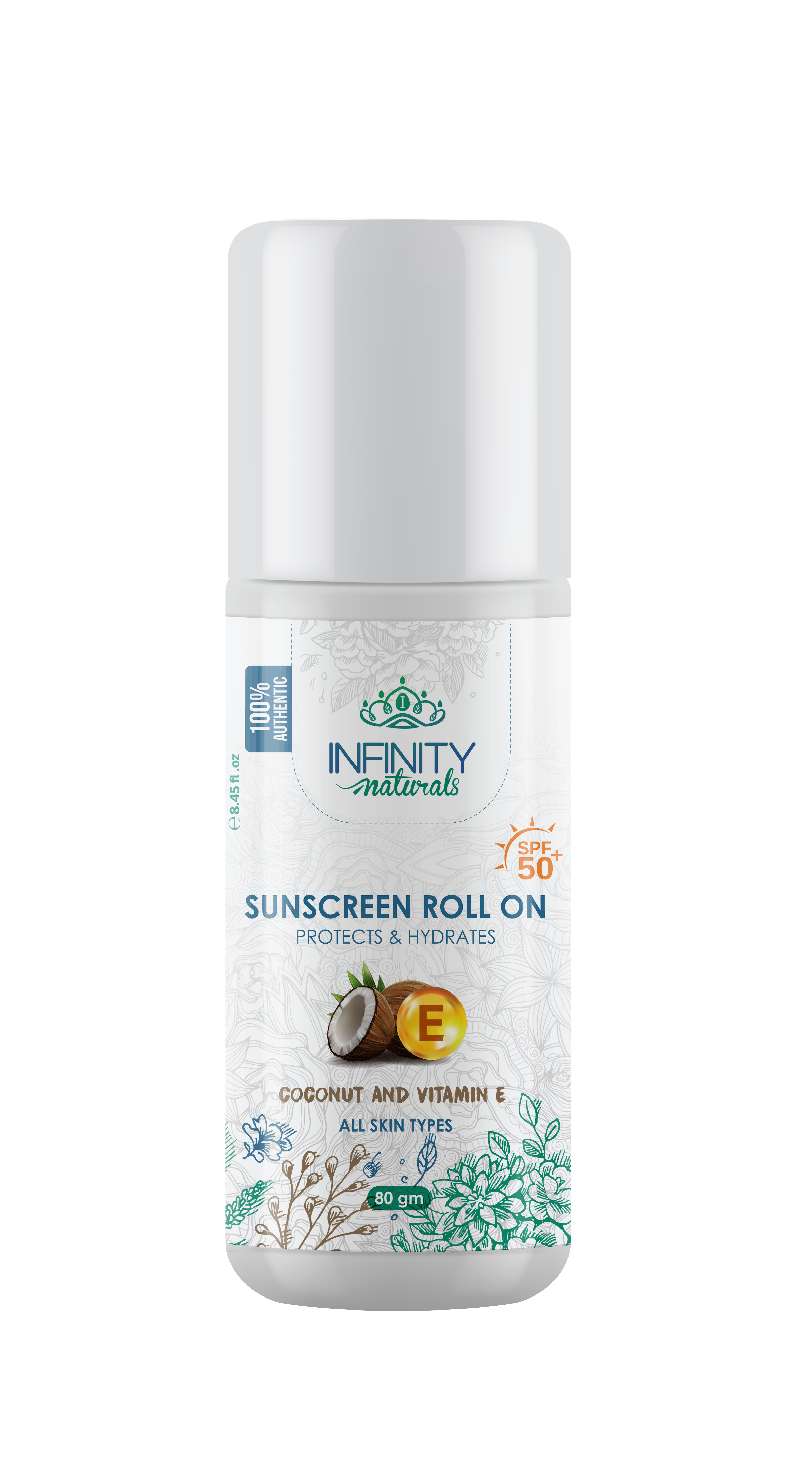 Infinity Naturals Sunscreen Roll on - SPF50+  all Skin Types